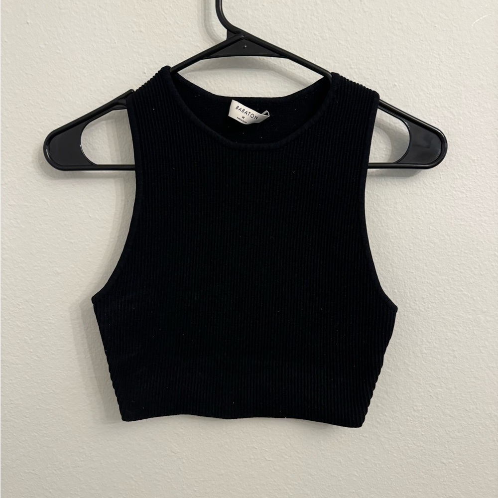 Aritzia Babaton Ribbed Crop Top